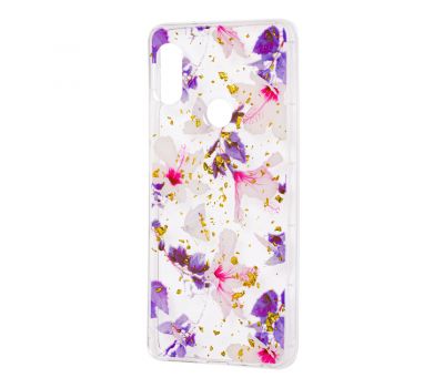Чохол для Xiaomi Redmi Note 5 / Note 5 Pro Flowers Confetti "китайська фіолетова троя