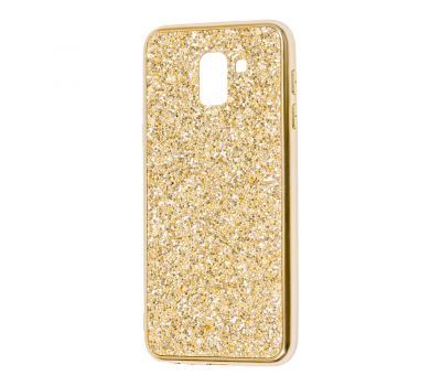 Чохол для Samsung Galaxy A6 2018 (A600) Shining sparkles з блискітками золотистий