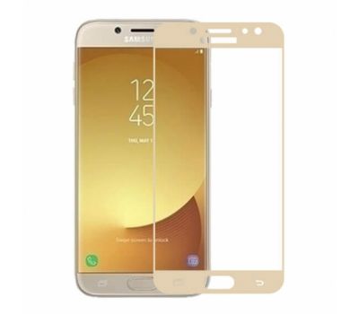 Скло 3D для Samsung Galaxy J7 2017 (J730) Mocolo золотий