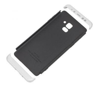 Чохол GKK LikGus для Samsung Galaxy A8+ 2018 (A730) 360 чорно-сріблястий 642082
