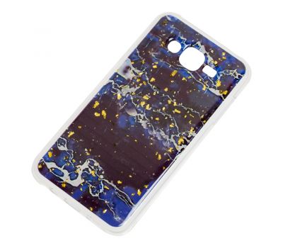 Чохол для Samsung Galaxy J7 (J700) Art confetti "мармур-синій" 649845