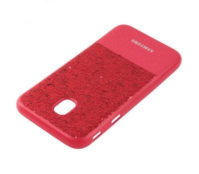 Чохол для Samsung Galaxy J3 2017 (J330) Leather + Shining червоний 652777