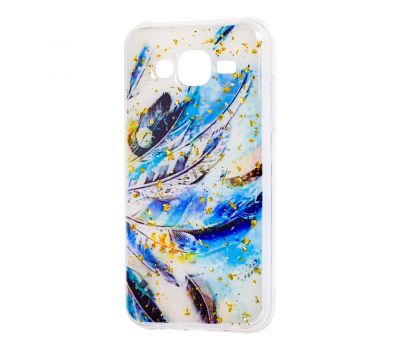 Чохол для Samsung Galaxy J5 (J500) Art confetti "пір'я"