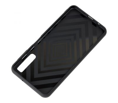 Чохол для Samsung Galaxy A7 2018 (A750) SoftTouch з кільцем чорний 654837