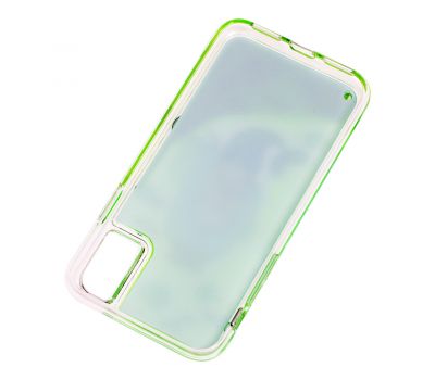 Чохол Neon пісок для iPhone X / Xs помаранчевий зелений "русалка" 660080
