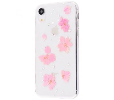 Чохол Nature Flowers для iPhone X / Xs гербарій рожеві квіти 660535