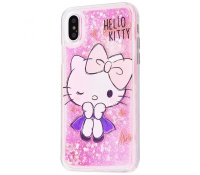Чохол для iPhone X / Xs Блискучі вода "New Hello Kitty" 660348