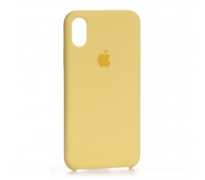 Чохол для iPhone X Silicone case жовтий