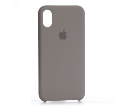 Чохол для iPhone X Silicone case світло сірий