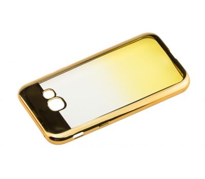 Чохол для Samsung Galaxy A5 2017 (A520) силіконовий з окантовкою золотистий градієнт 67194