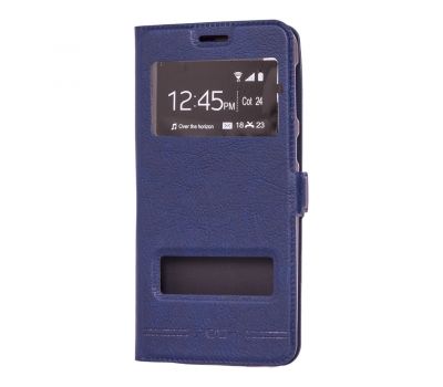 Чохол книжка для Samsung Galaxy M20 (M205) Rock з двома вікнами синій