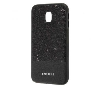 Чохол для Samsung Galaxy J3 2017 (J330) Leather + Shining чорний