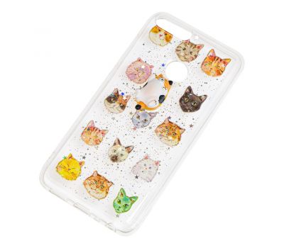 Чохол для Huawei P Smart 3D confetti "котики" 682658
