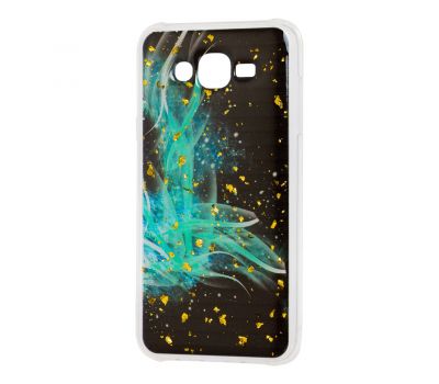 Чохол для Samsung Galaxy J7 (J700) Art confetti "темно-м'ятний"