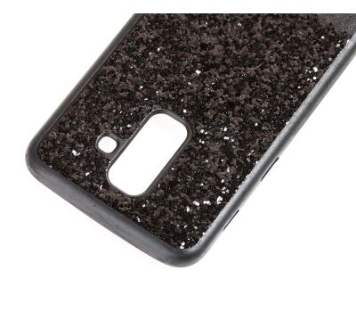 Чохол для Samsung Galaxy A6+ 2018 (A605) Leather + Shining чорний 684972