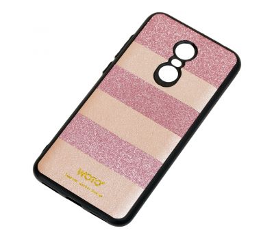 Чохол для Xiaomi Redmi 5 Plus woto з блискітками рожевий 695394