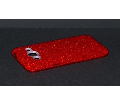 Чохол для Samsung Galaxy J7 (J700) Shining Glitter з блискітками червоний 70618