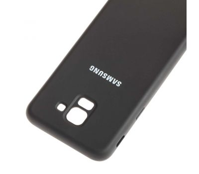 Чохол для Samsung Galaxy A8+ 2018 (A730) Silicone cover чорний 705021
