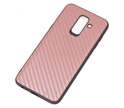 Чохол для Samsung Galaxy A6+ 2018 (A605) hard carbon рожевий 712181