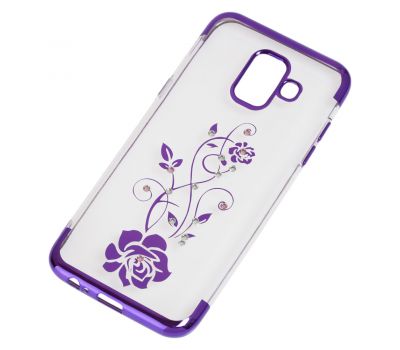 Чохол для Samsung Galaxy A6 2018 (A600) kingxbar diamond flower фіолетовий 719704