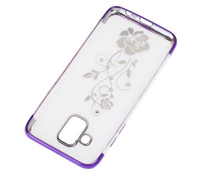 Чохол для Samsung Galaxy A6 2018 (A600) kingxbar diamond flower фіолетовий 719705
