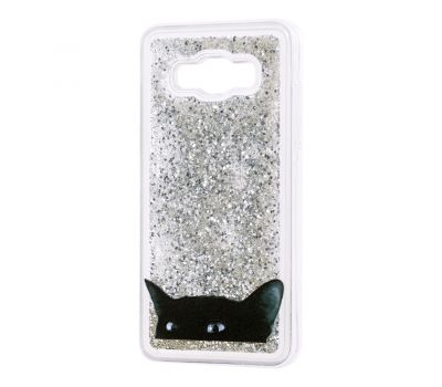 Чохол для Samsung Galaxy J5 2016 (J510) вода срібляста "чорний кіт"