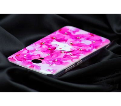 Чохол для Meizu M5 силіконовий з малюнком малинові квіти 72694