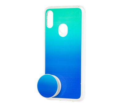 Чохол для Huawei P Smart 2019 силікон + popsocket "блакитний"