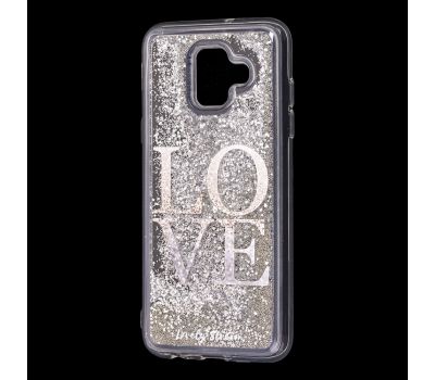 Чохол для Samsung Galaxy A6 2018 (A600) Блиск води сріблястий "Love"