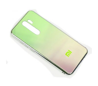 Чохол для Xiaomi Redmi Note 8 Pro Rainbow glass з лого зелений 737606