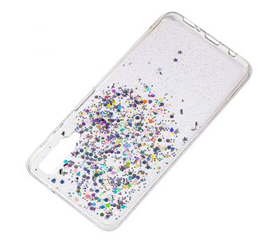 Чохол для Samsung Galaxy A7 2018 (A750) glitter star цукерки прозорий 737750