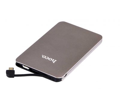 Зовнішній акумулятор power bank Hoco B13 5000 mAh Card-Type Portable gray 74147