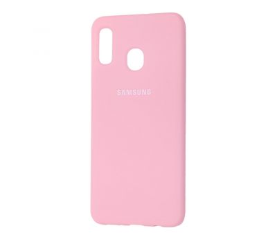 Чохол для Samsung Galaxy A20/A30 Silicone cover рожевий