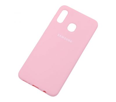 Чохол для Samsung Galaxy A20/A30 Silicone cover рожевий 746589