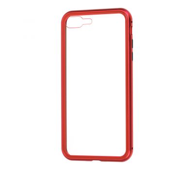 Чохол для iPhone 7 Plus / 8 Plus Magnetic with glass червоний