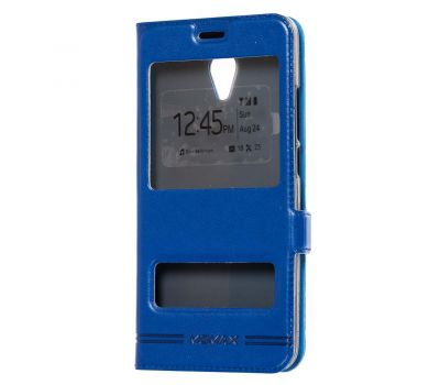 Чохол книжка для Meizu M5 Note Momax з двома вікнами синій