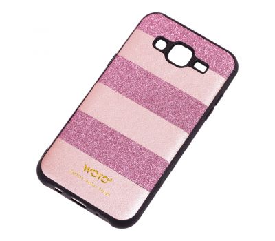 Чохол для Samsung Galaxy J5 (J500) woto з блискітками рожевий 748677