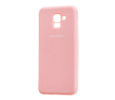 Чохол для Samsung Galaxy A8 2018 (A530) Silicone cover рожевий