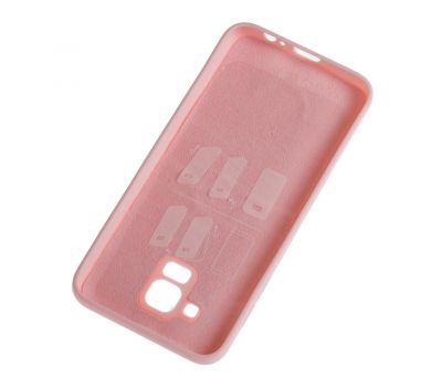 Чохол для Samsung Galaxy A8 2018 (A530) Silicone cover рожевий 748663