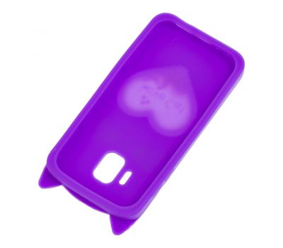 3D чохол з блискітками для Samsung Galaxy J2 Core 2018 (J260) кіт фіолетовий 750395