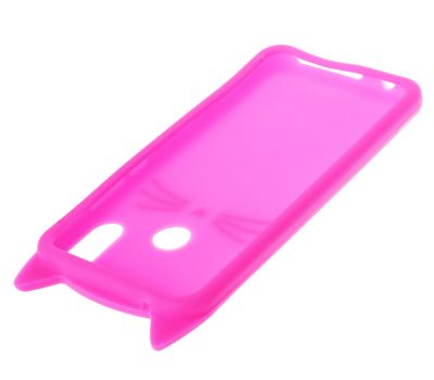 3D чохол для Huawei P Smart Plus кіт яскраво-рожевий 750502