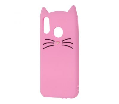 3D чохол для Huawei P Smart Plus кіт тепло рожевий