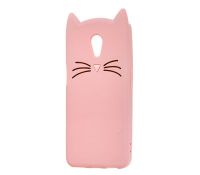 Чохол 3D для Meizu M6s кіт рожевий