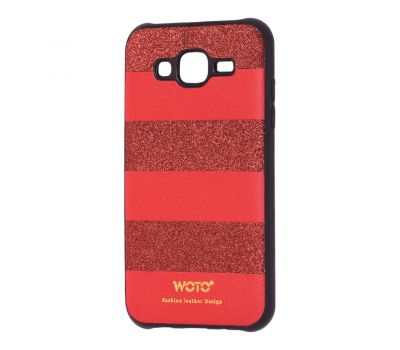 Чохол для Samsung Galaxy J5 (J500) woto з блискітками червоний