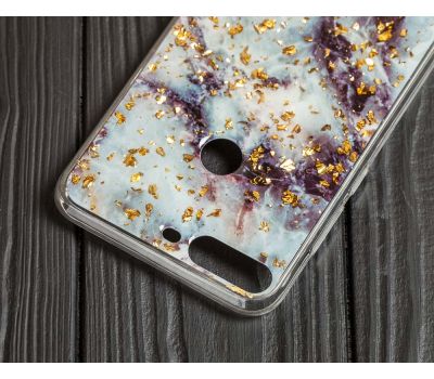 Чохол для Huawei Y7 Prime 2018 мармур з цукерки фіолетовий 755321