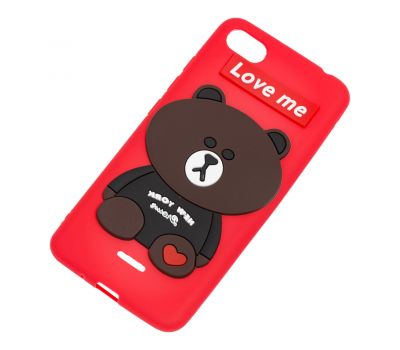 Чохол для Xiaomi Redmi 6A ведмедик "Love Me" червоний 758442