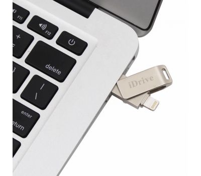 Флешка Lightning/USB 32Gb iDrive для iPhone/iPad металева 765687
