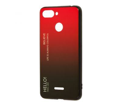 Чохол для Xiaomi Redmi 6 Hello glass червоний 766439