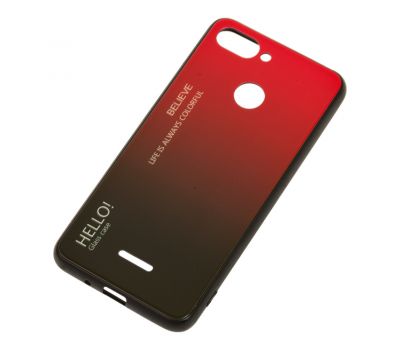Чохол для Xiaomi Redmi 6 Hello glass червоний 766440