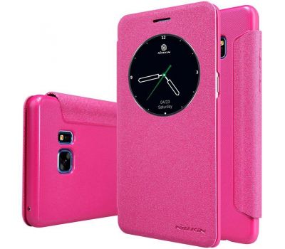 Шкіряний чохол (книжка) Nillkin Spakle Series Samsung N930F Note 7 Duos рожевий
